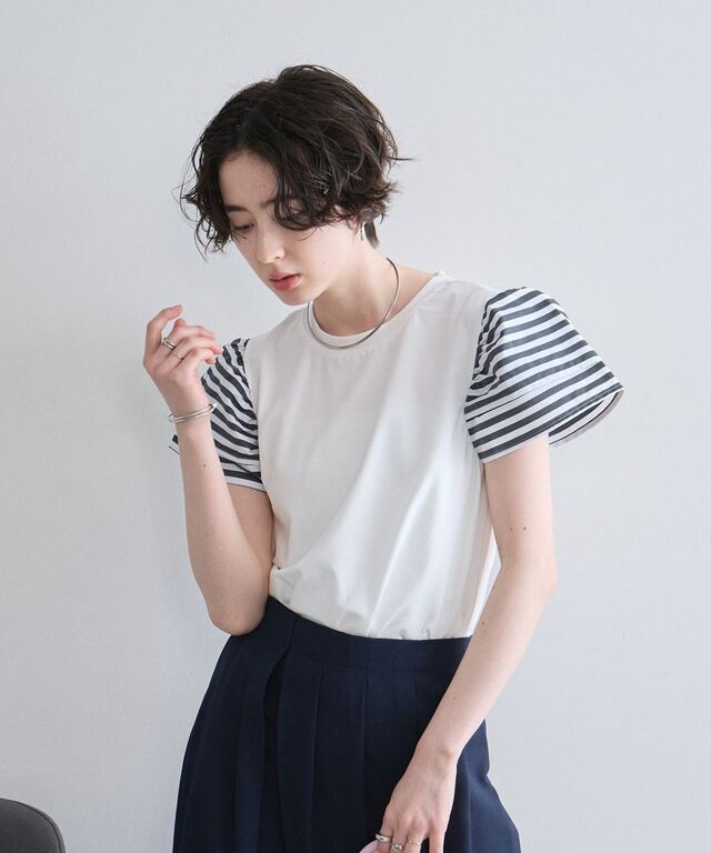 フリルスリーブTシャツ