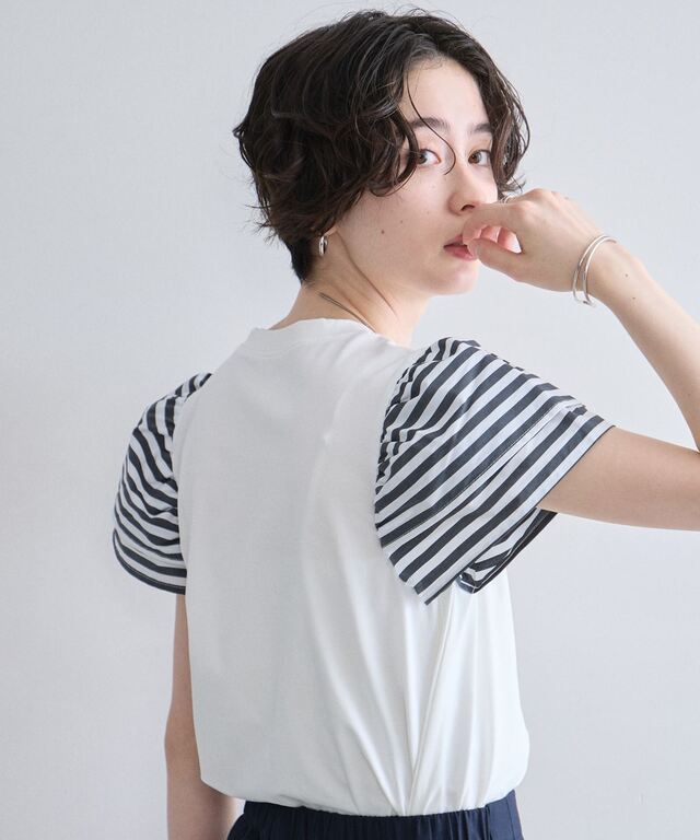 フリルスリーブTシャツ