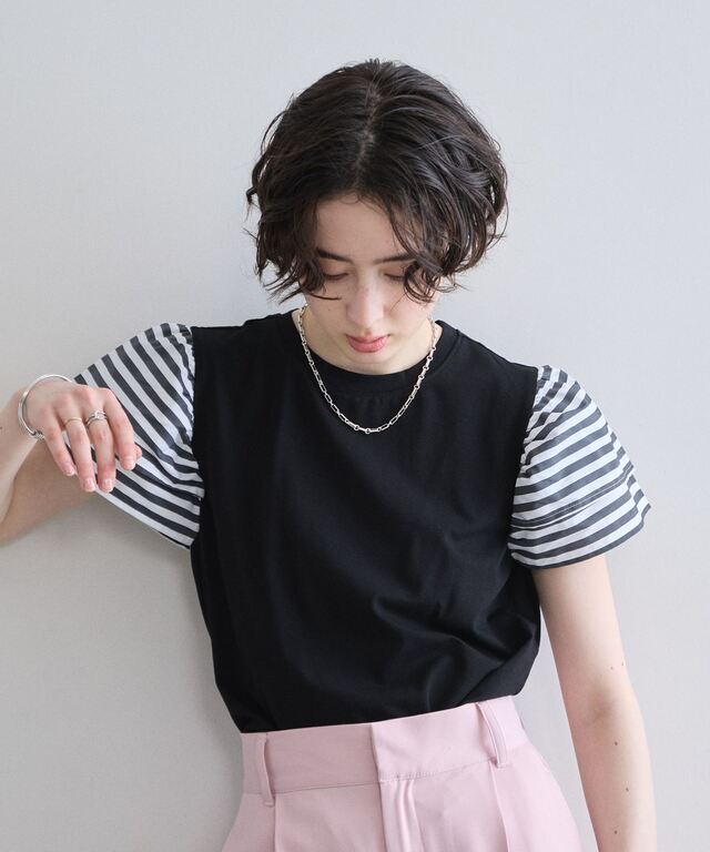 ヴィンテージ ノースウッド ビーズドレープ　ボウル　フリルエッジ　オパルセント フリルスリーブTシャツ