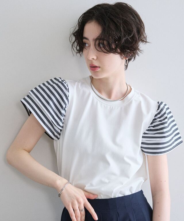 フリルスリーブTシャツ