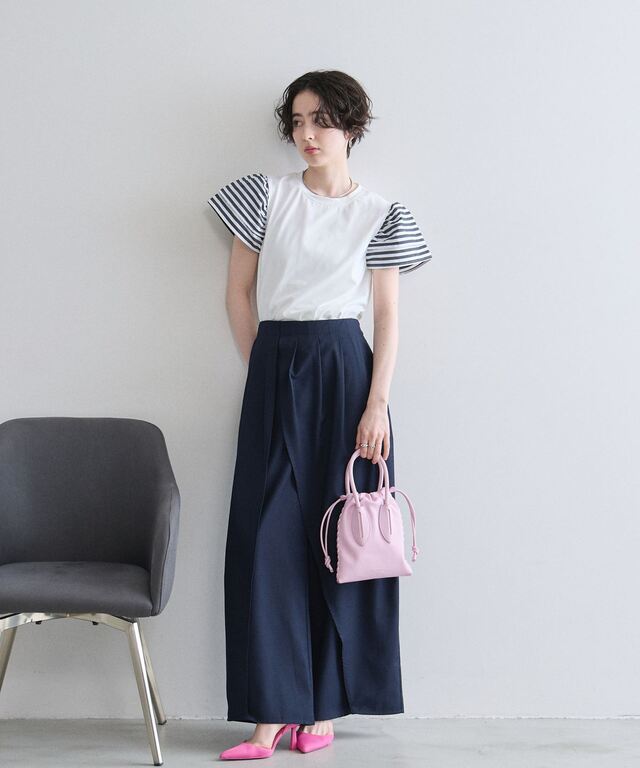 フリルスリーブTシャツ