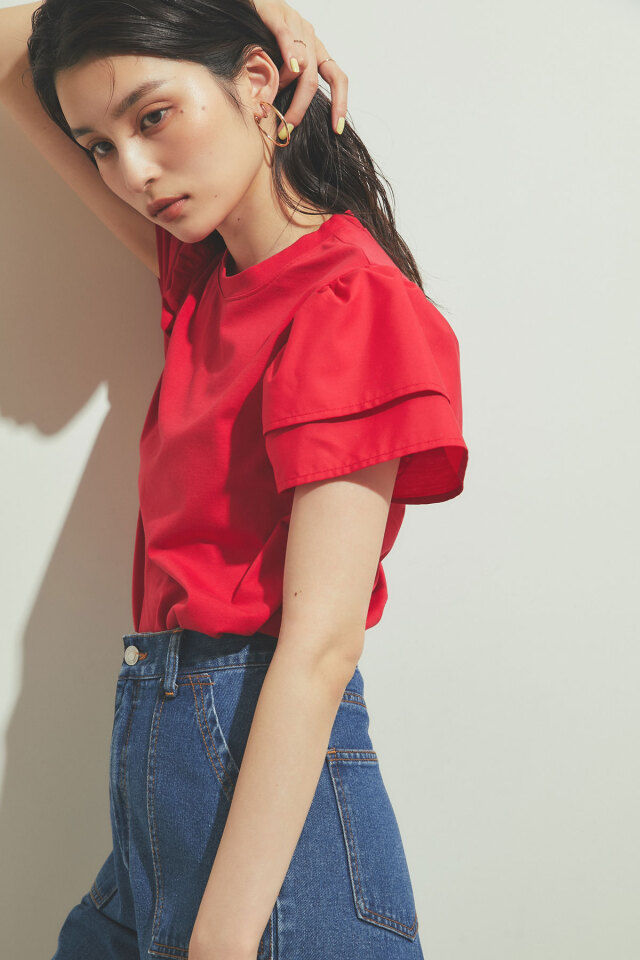 6月21日再販！フリルスリーブTシャツ