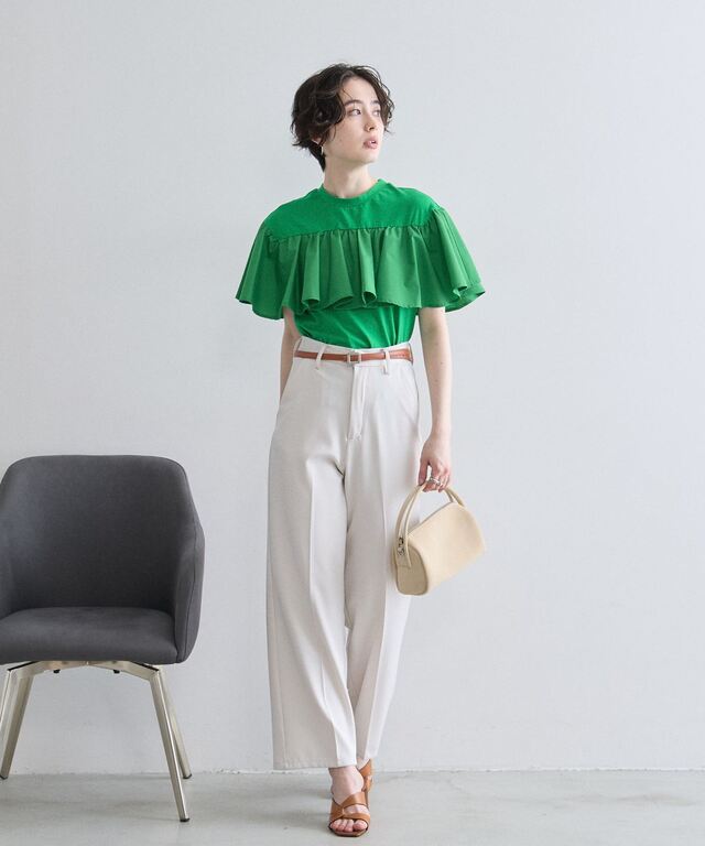 フリルカットソー GALLORIA（ギャローリア） tシャツ 前身フリルカットソー レディース