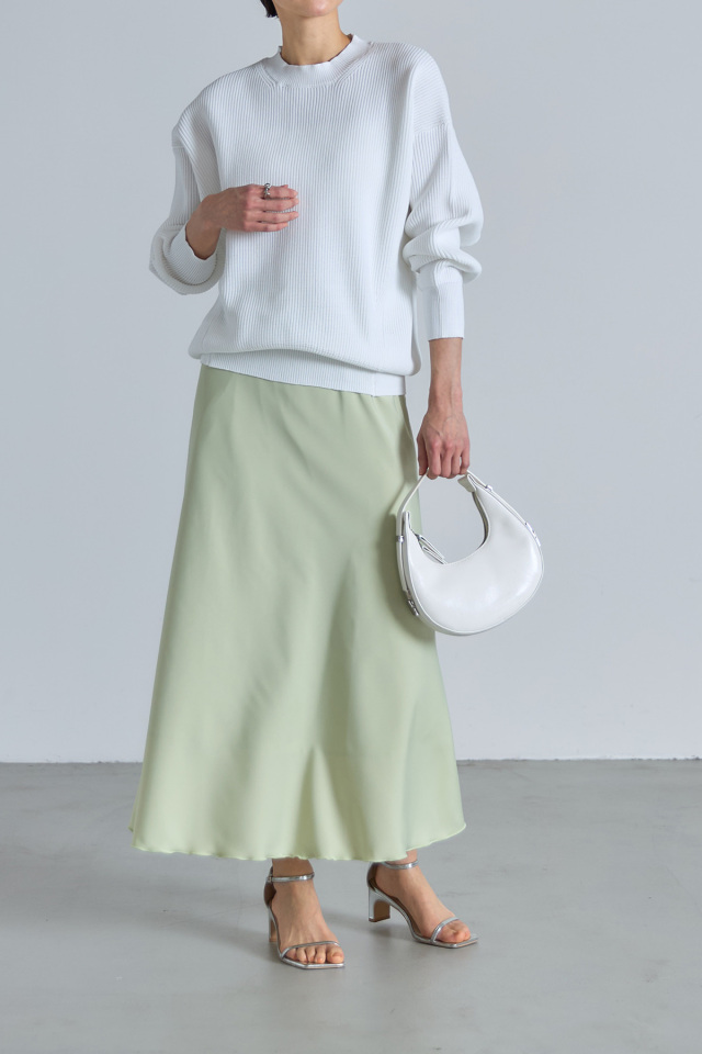 スポンジ畦ニットプルオーバー