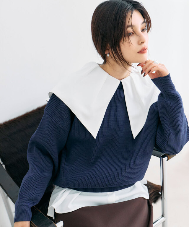 8月29日再販！【LONG SELLER】スポンジ畦ニットプルオーバー