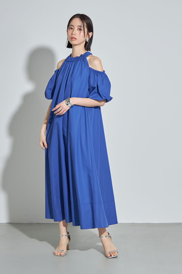ULLA JOHNSON コットンポプリン ワンピース オープンショルダー ULLA JOHNSON コットンポプリン ワンピース オープンショルダー