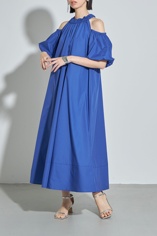 ショルダーオープンコットンワンピ