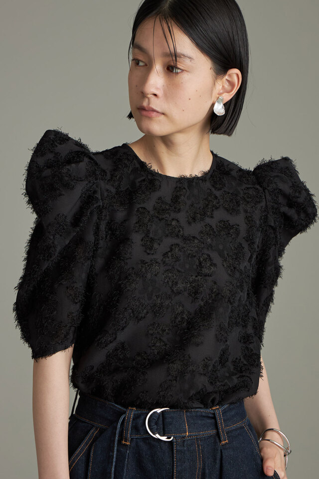 さやん様 シャギージャガードブラウス（半袖）