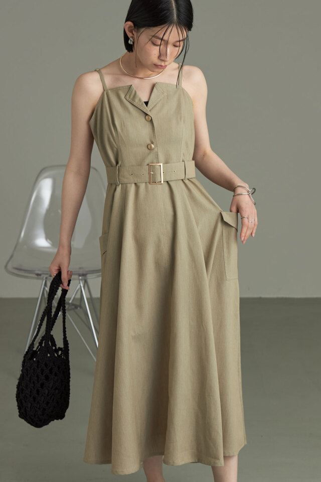 ミリタリーキャミワンピース