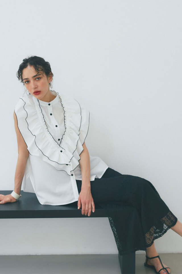 ストライプレースマーメイドスカート 