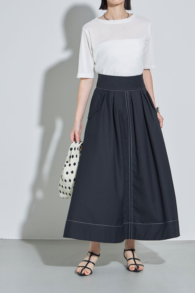 ポケットデザイン配色ステッチスカート