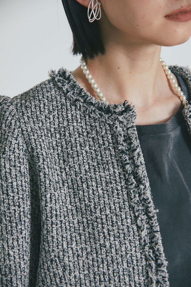 パワーショルダーツイードジャケット