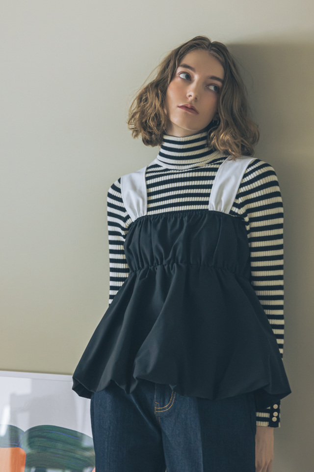 【3/15 SpringSALE】ギャザーバルーンキャミチュニック＊SALE品につき返品/交換/注文確定後の変更キャンセル不可＊