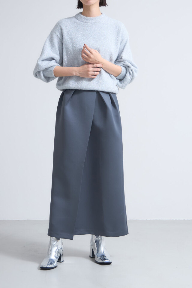 値下げ！【新品未使用タグ付き】レザレクション＊スカート タックデザインサテンストレートスカート