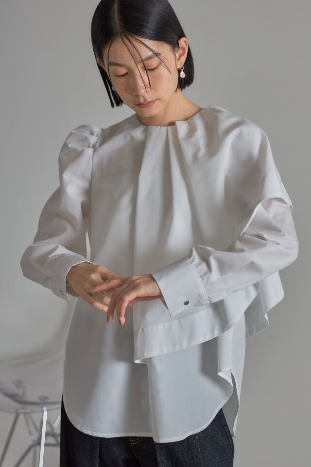 ブラウス シャツ アシンメトリー フリルブラウス レディース asymmetrical frill blouse / アシンメトリーフリルブラウス