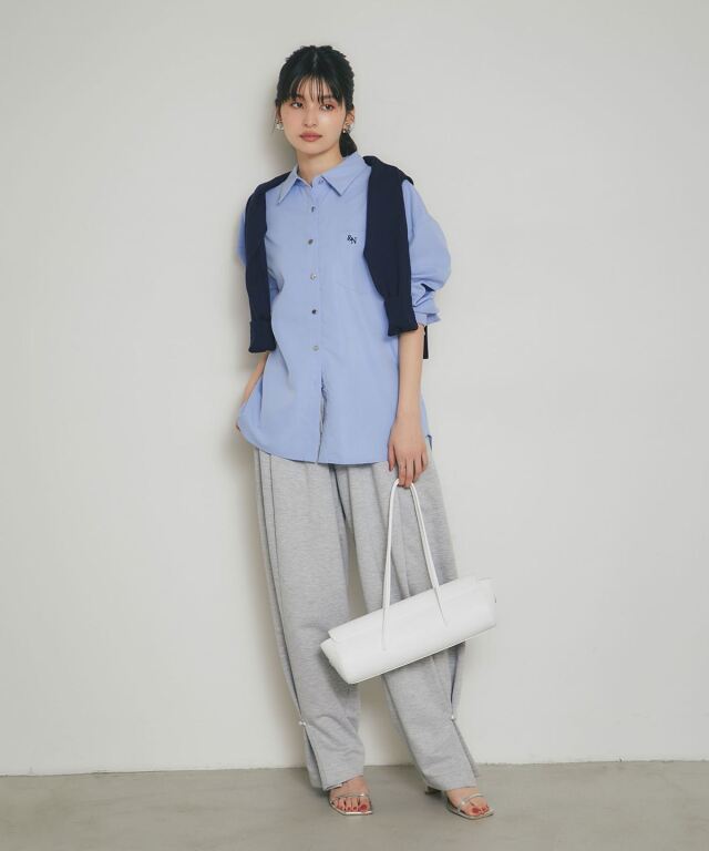 林田岬優さん着用】エンブロイダリーポイントシャツ