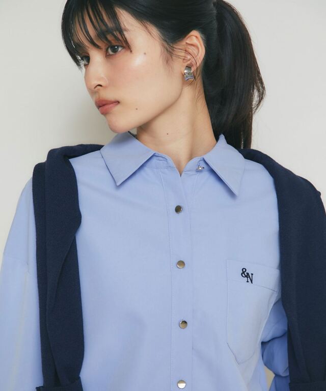 林田岬優さん着用】エンブロイダリーポイントシャツ