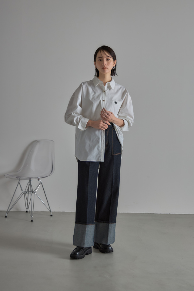 林田岬優さん着用】エンブロイダリーポイントシャツ