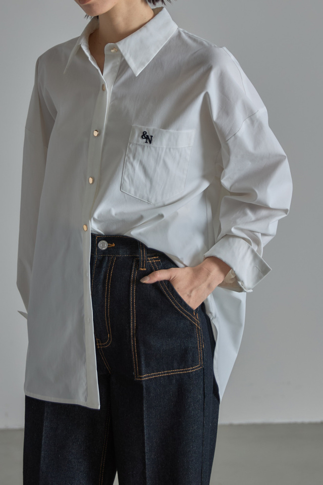 林田岬優さん着用】エンブロイダリーポイントシャツ