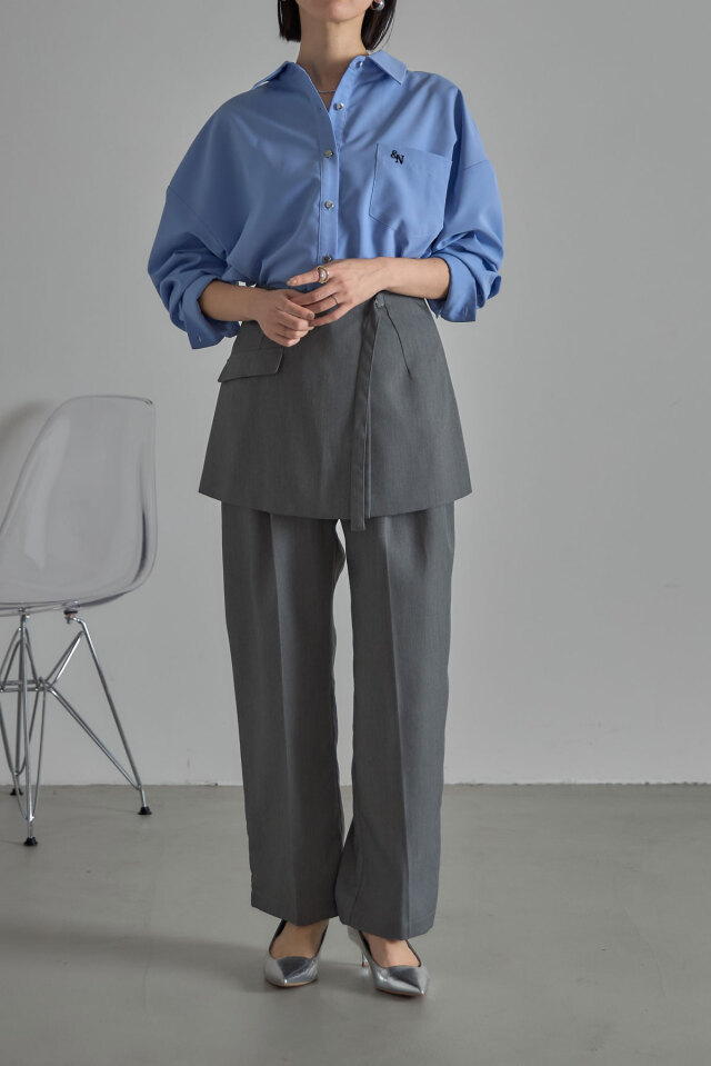 おぐなページ 林田岬優さん着用】エンブロイダリーポイントシャツ