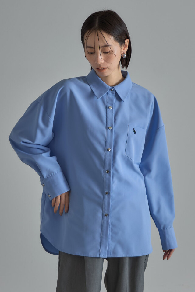 林田岬優さん着用】エンブロイダリーポイントシャツ