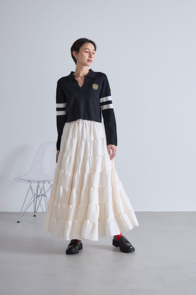 マルチティアードスカート