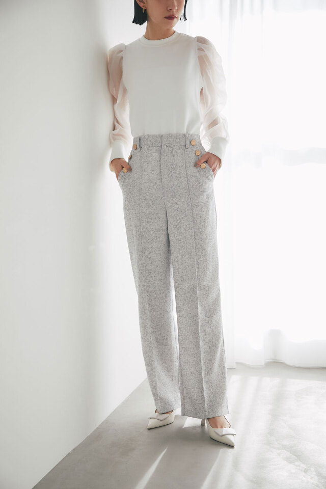 専用ページY236 ツイードマリンストレートパンツ