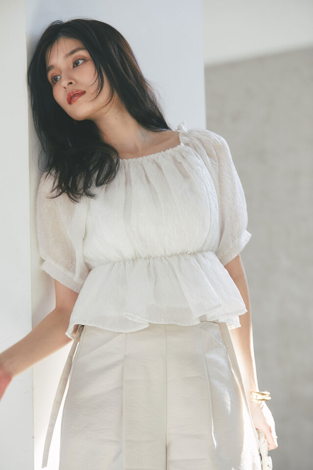 シアージャガードボリュームブラウス