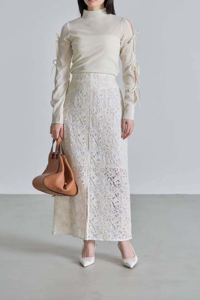 3Dレーススリットナロースカート