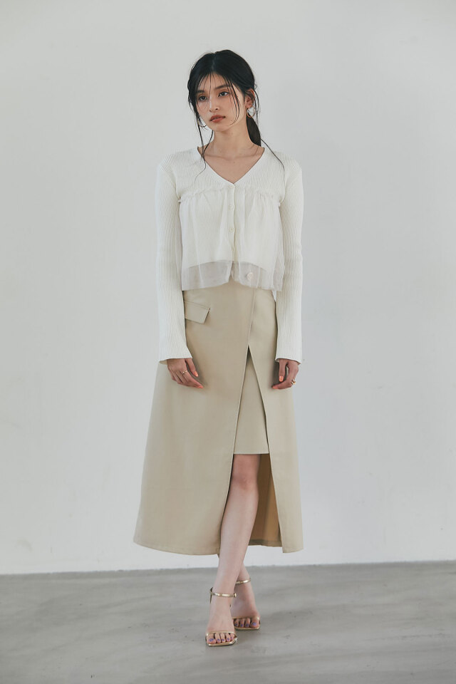 catcocoon スカート レイヤードラップスカート