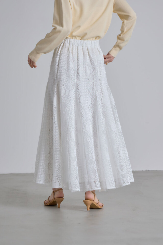 メル81707さま ウエストグログランレースフレアスカート