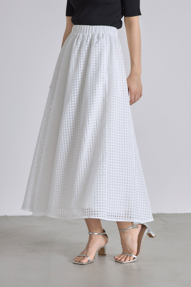 メッシュフレアスカート