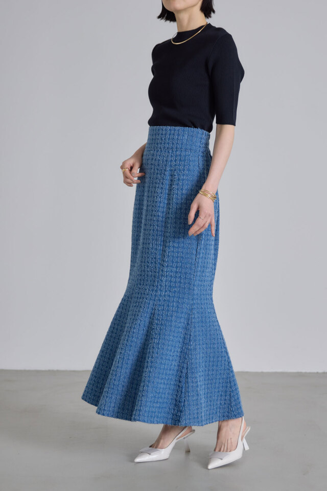 クラッシュデニムマーメイドスカート