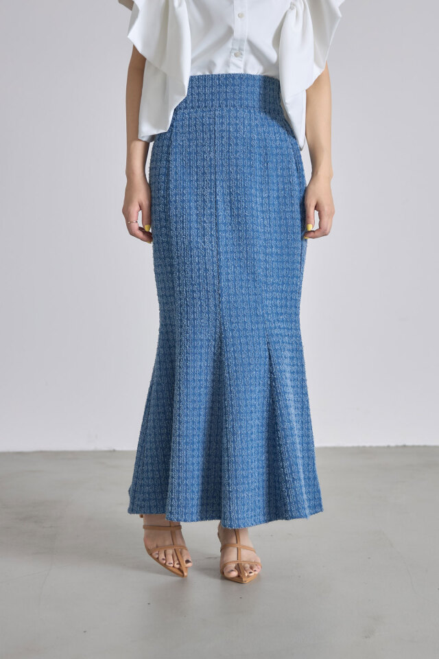 クラッシュデニムマーメイドスカート