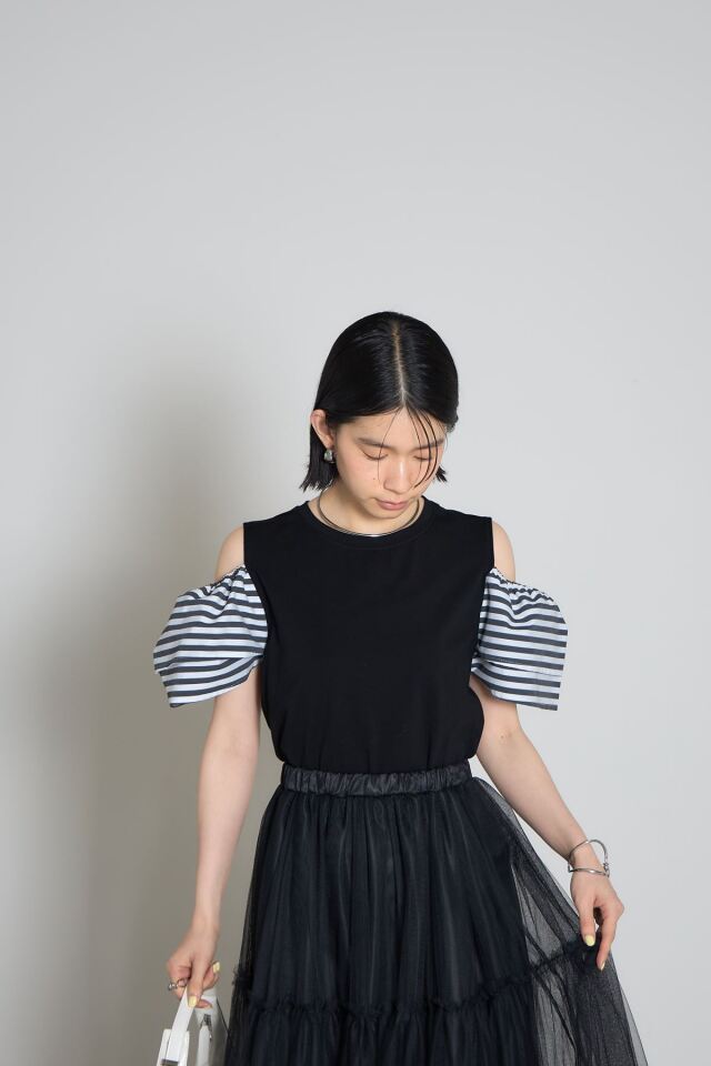 【上品で可愛い☆】Louis Vuitton フリルスリーブTシャツ フリルスリーブTシャツ
