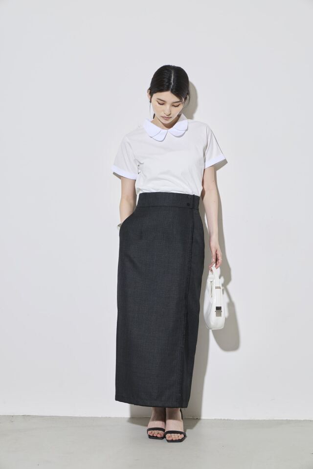 【vintage】 フリンジレザー 巻きスカート vintage】 フリンジレザー 巻きスカート