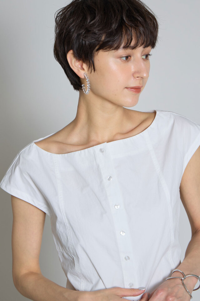 林田岬優さん着用】ウエストレースアップブラウス