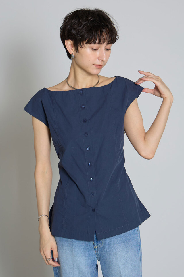 林田岬優さん着用】ウエストレースアップブラウス