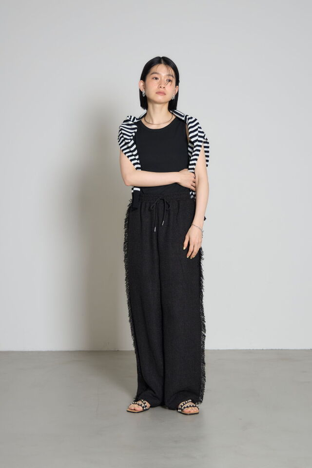 yasu84です！！ 林田岬優さん着用】リラックスフリンジパンツ