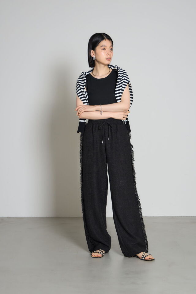 林田岬優さん着用】リラックスフリンジパンツ