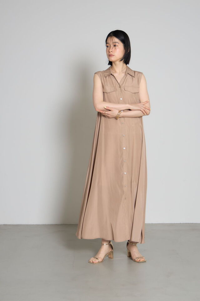 林田岬優さん着用】スキッパーシャツワンピース