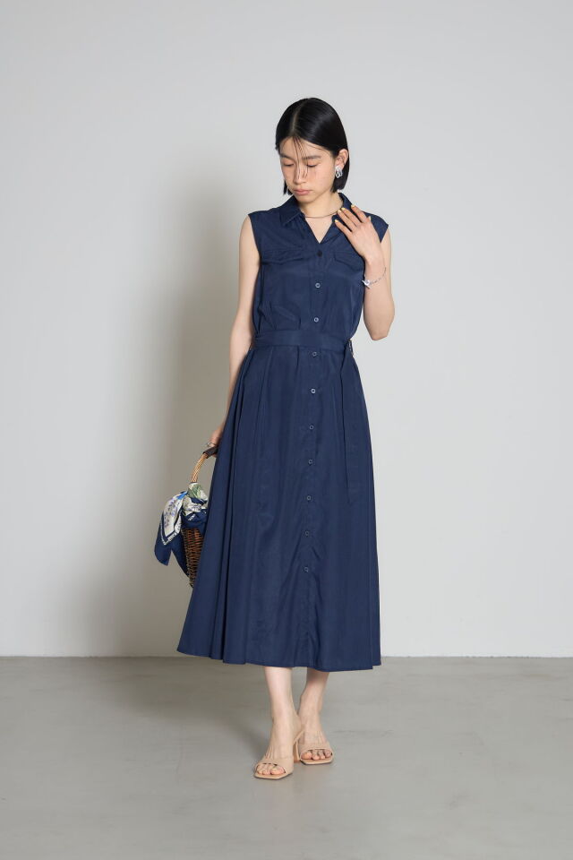 林田岬優さん着用】スキッパーシャツワンピース