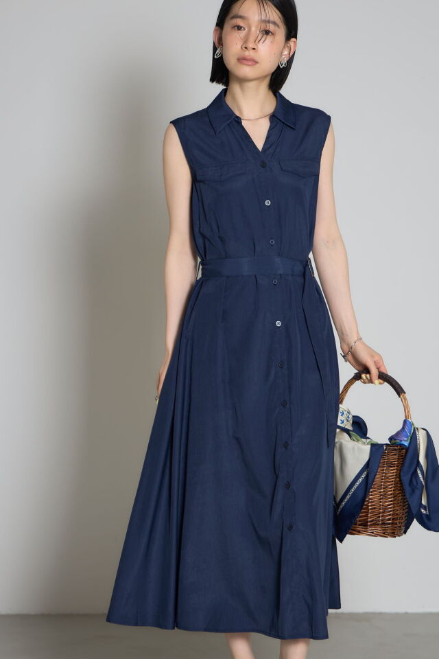 林田岬優さん着用】スキッパーシャツワンピース