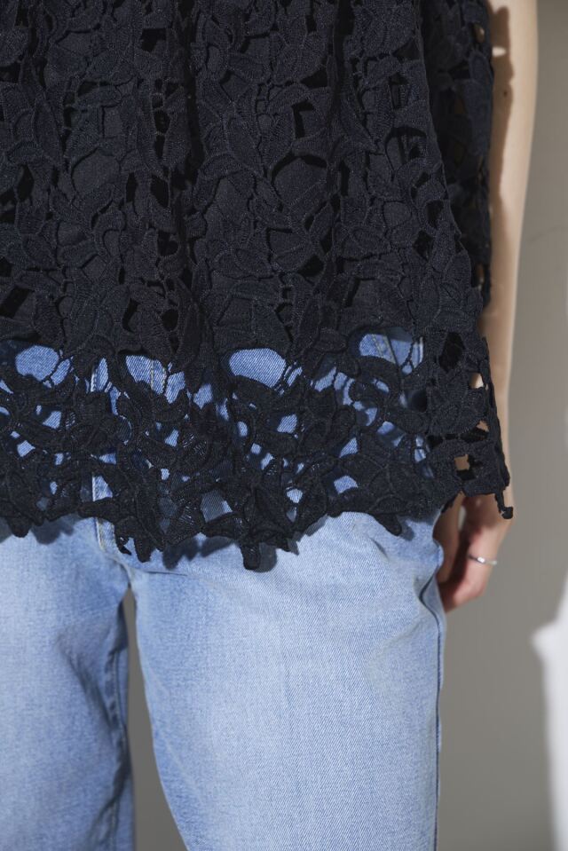 林田岬優さん着用】ケミカルレースブラウス