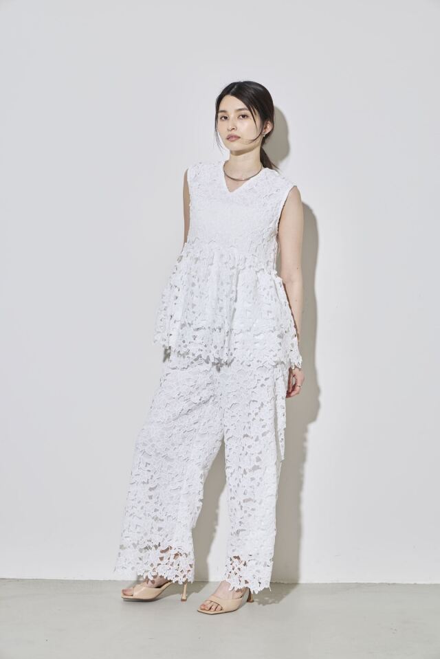 林田岬優さん着用】ケミカルレースブラウス