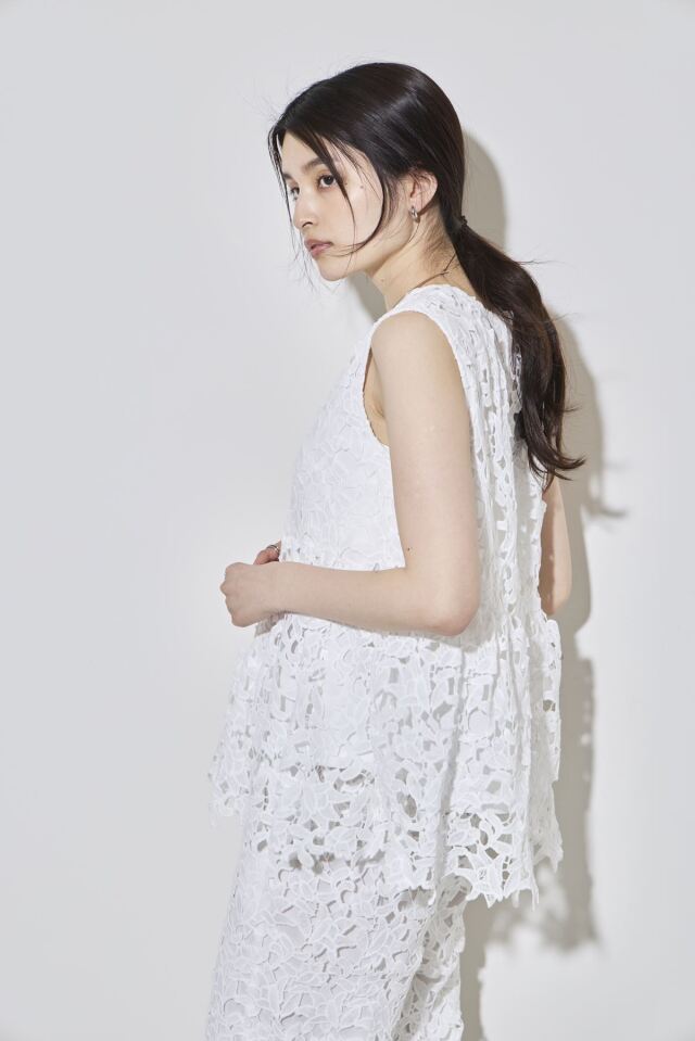 とよちゃん 林田岬優さん着用】ケミカルレースブラウス