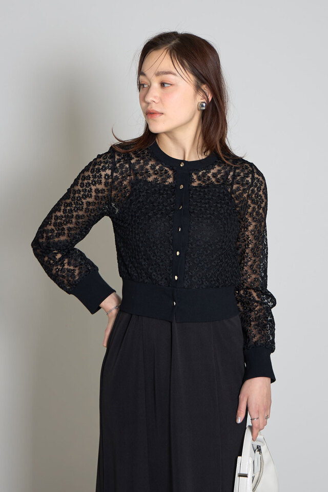 希少ビンテージ　ジオメ柄Geometric Special Airy Cardi カットジャカードスカート｜BIGI online store - ビギ