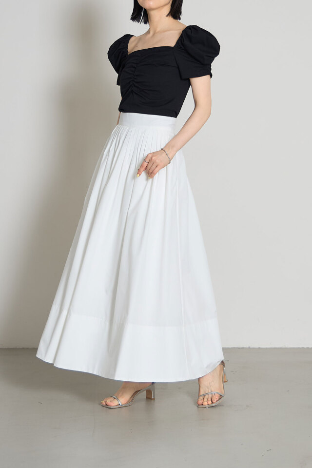 プラダPRADA ウールグレンチェックフレアスカート グレー36 | DC