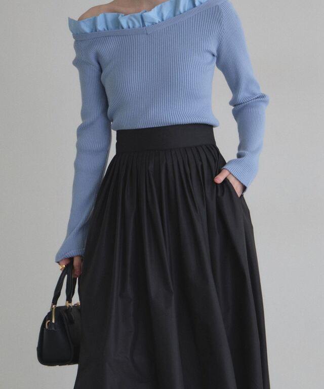美香さん着用】ピンタックフレアスカート