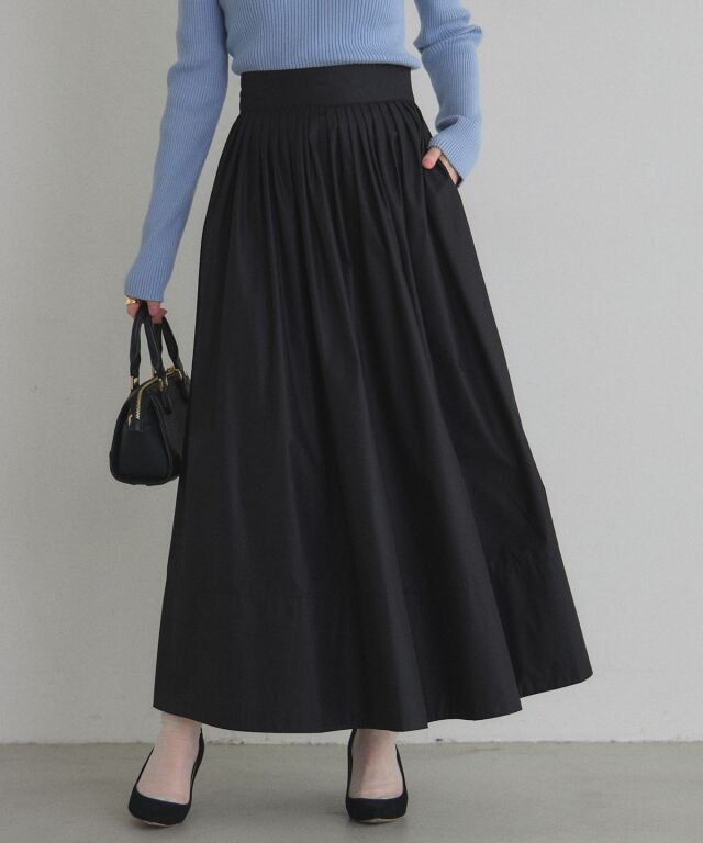 美香さん着用】ピンタックフレアスカート